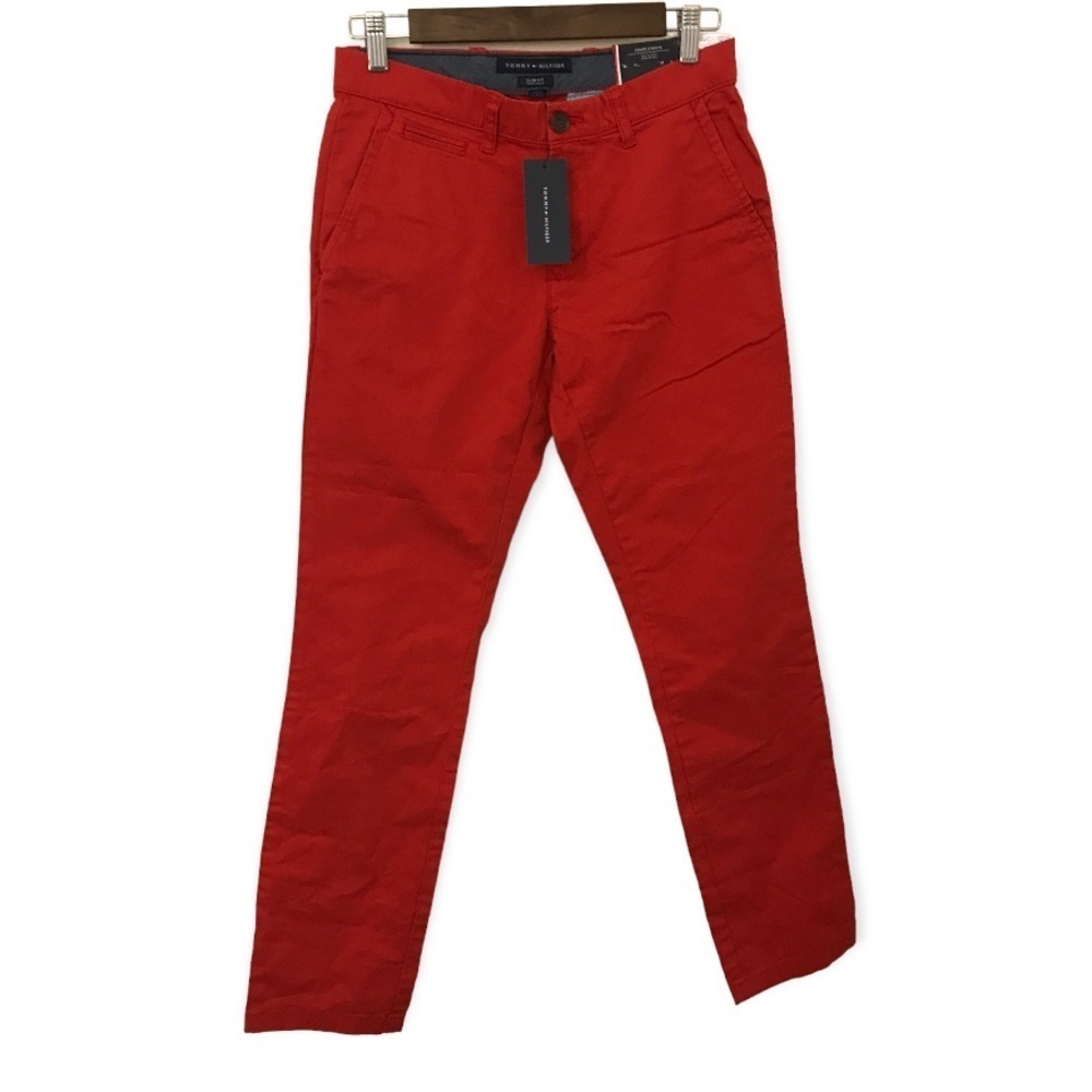 *New* Tommy Hilfiger slim fit red casual pants